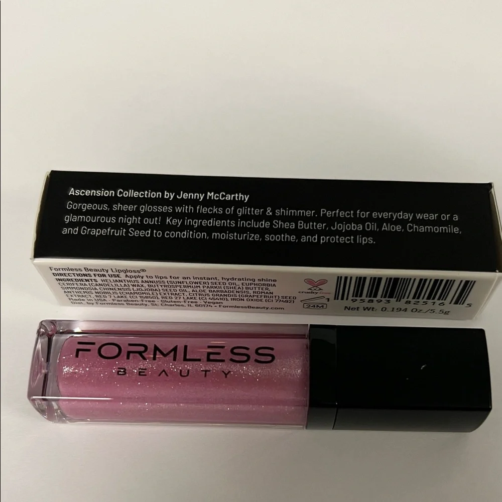 🆕Formless Beauty by Jenny McCarthy Shimmering Pink Lip Gloss in LOVE💕NIB💕